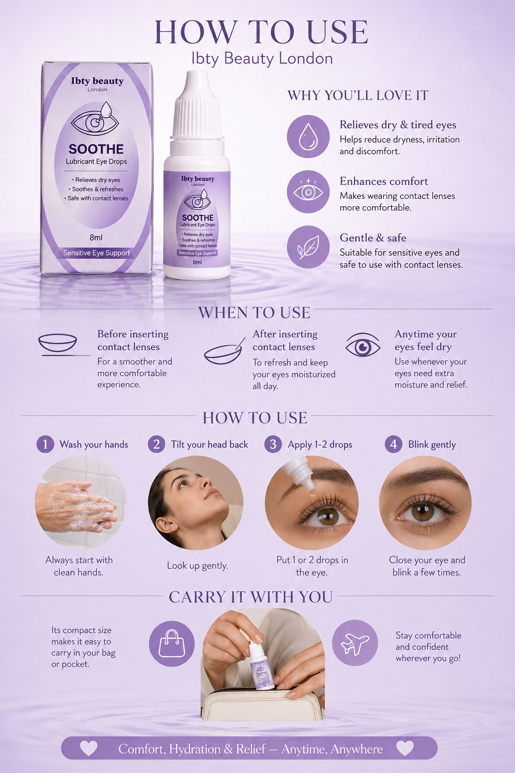 SOOTHE Lubricating Eye Drops for Contact Lens Wearers – 8ml